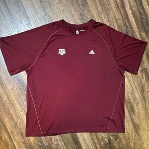 Adidas Texas A&M Mens 4XL T-Shirt Climalite Burgundy
